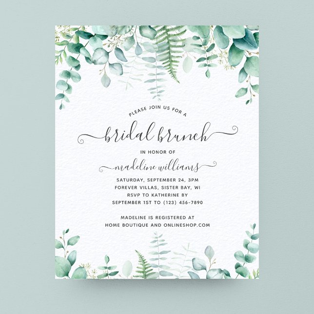 BUDGET Eucalyptus Greenery Brunch Bridal Brunch (Creator heeft geüpload)