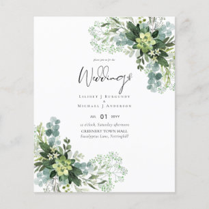 BUDGET Eucalyptus Greenery Foliage Weddenschap Flyer
