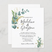 BUDGET Eucalyptus Greenery Gold Weddenschap (Voorkant / Achterkant)