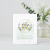 BUDGET Eucalyptus Greenery Gold Wedding QR CODE IN (Staand voorkant)
