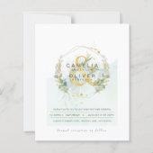 BUDGET Eucalyptus Greenery Gold Wedding QR CODE IN (Voorkant)