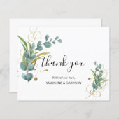 BUDGET Eucalyptus Greenery Gold Weduwen Hartelijk  (Voorkant / Achterkant)