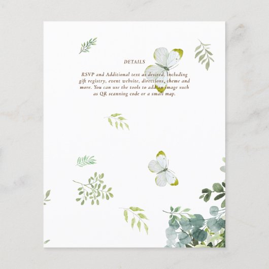 BUDGET Eucalyptus Greenery Leaf Botanical Wedding (Achterkant)
