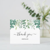 Budget Eucalyptus Greenery Persoonlijk Dank u (Staand voorkant)