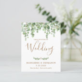 Budget Eucalyptus Greenery QR Code Weddenschap Uit (Staand voorkant)