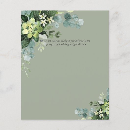 BUDGET Eucalyptus greenery Wedding (Achterkant)