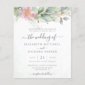 Budget Eucalyptus Greenery Wedding Invitation (Voorkant)