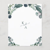 Budget Eucalyptus Greenery Wedding Invitation (Achterkant)
