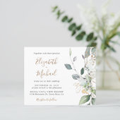 Budget Eucalyptus Greenery Wedding Invitation (Staand voorkant)