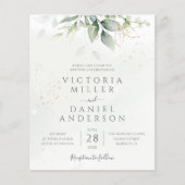 Budget Eucalyptus Greenery Wedding Invitation (Voorkant)