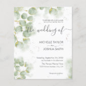 Budget Eucalyptus Greenery Wedding Invitation (Voorkant)