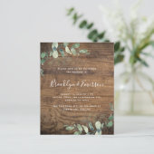 Budget Eucalyptus Greenery Wedding Invitation (Staand voorkant)