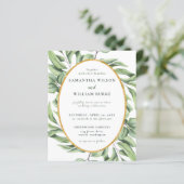 Budget Eucalyptus Greenery Wedding Invitation (Staand voorkant)