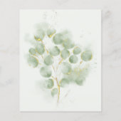 Budget Eucalyptus Greenery Wedding Invitation (Achterkant)