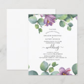 Budget Eucalyptus Greenery Wedding Invitation (Voorkant / Achterkant)