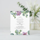 Budget Eucalyptus Greenery Wedding Invitation (Staand voorkant)