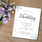 Budget Eucalyptus Greenery Wedding Invitation Flye Flyer