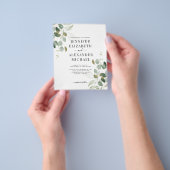 Budget Eucalyptus Greenery Wedding Invitation Flyer (Hand)
