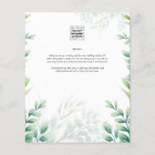 BUDGET Eucalyptus Groene Gebieden Gouden Huwelijk Flyer (Achterkant)