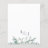 Budget Eucalyptus Groene Huwelijksaankondiging (Achterkant)