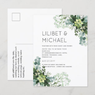 BUDGET Eucalyptus groene huwelijksbeplanting Briefkaart