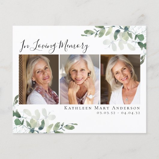 BUDGET Eucalyptus in het liefhebben van geheugen H (Voorkant)