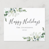 BUDGET Eucalyptus Joyeux jours fériés Carte de vac (Devant)