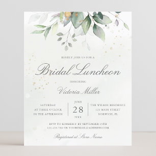 Budget Eucalyptus laat Bridal Luncheon uitnodigen