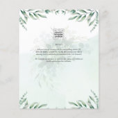 Budget Eucalyptus laat Greenery Wedding QR CODE Flyer (Achterkant)