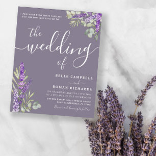 Budget Eucalyptus & Lavender Weduwen Uitnodiging