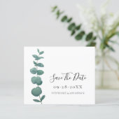 Budget Eucalyptus Mariage Enregistrer La Carte Dat (Debout devant)