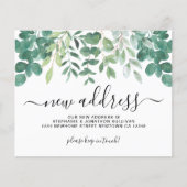 Budget Eucalyptus Nieuw Adres Aankondiging Kaart (Voorkant)