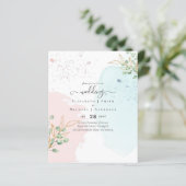 BUDGET Eucalyptus or bleu rose Feuille Mariage (Debout devant)