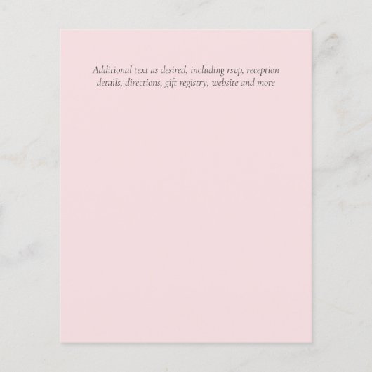 BUDGET Eucalyptus or bleu rose Feuille Mariage (Dos)