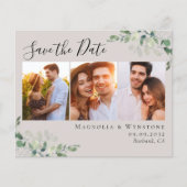 Budget Eucalyptus Photo Enregistrer la date Carte  (Devant)