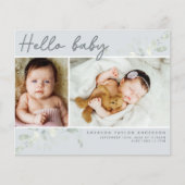 Budget Eucalyptus Photo Hello Baby Carte postale (Devant)