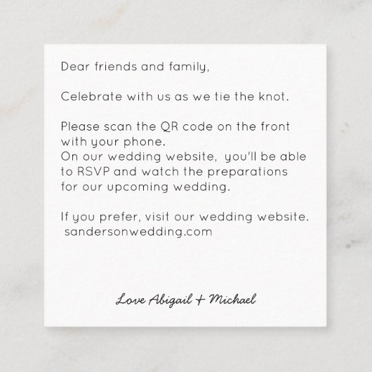 Budget Eucalyptus QR Code Boho Faire-part de maria (Dos)