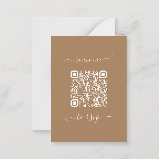 Budget Eucalyptus QR Code Faire-part de mariage (Dos)