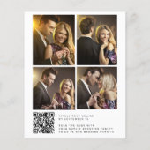 Budget eucalyptus QR-code foto trouw uitnodiging Flyer (Achterkant)