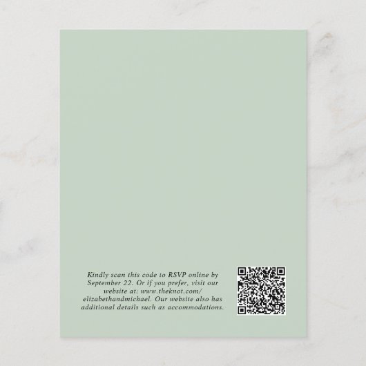 Budget Eucalyptus QR Code Weddenschap (Achterkant)