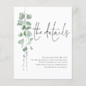 Budget Eucalyptus QR Code Weddenschap Detail Enclo (Voorkant)