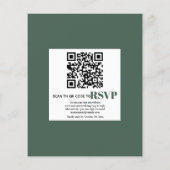 BUDGET eucalyptus, QR RSVP trouwuitnodiging (Achterkant)