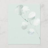 Budget Eucalyptus QR Wedding Evening Party Uitnodi (Achterkant)