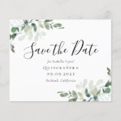 BUDGET Eucalyptus Quinceañera Bericht van de Datum (Voorkant)