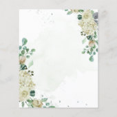 Budget Eucalyptus Roos Greenery Wedding Invitation (Achterkant)