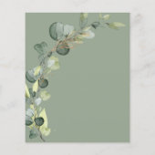 Budget Eucalyptus Sage Groene Bruidsbrunch Flyer (Achterkant)