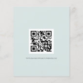 Budget Eucalyptus Script QR Code Weddenschap RSVP (Achterkant)
