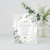 Budget Eucalyptus Script Wedding Vow Renewal (Staand voorkant)