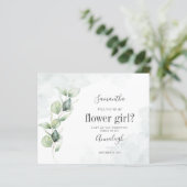 Budget Eucalyptus Serez-Vous Ma Carte Fille Fleur (Debout devant)