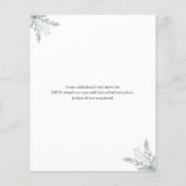 Budget Eucalyptus Simple Modern Weddenschap Flyer (Achterkant)